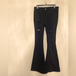 SHEIN | size: L | color: | Black women’s flare leg jeans